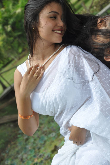 Hot Tamil Actress in White Saree Photos film pics